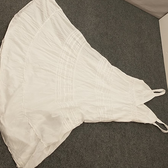 Bohemian White Cotton Dress Summer Flowing Maxi - Picture 8 of 8